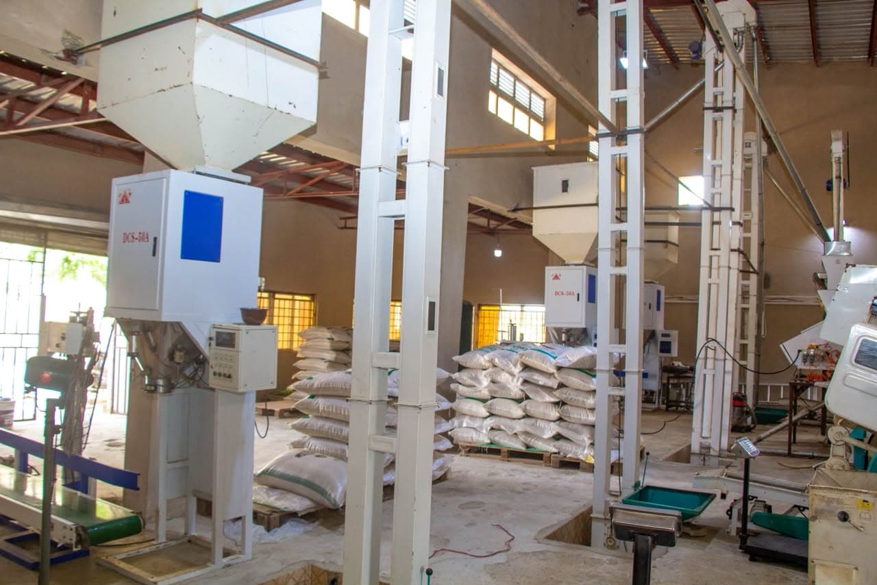 Semi-automated rice processing line with 45 metric tonnes per day installed capacity